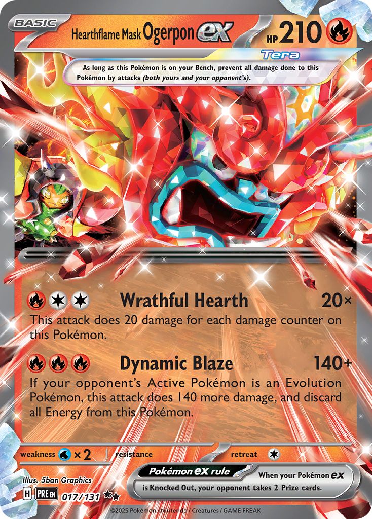 Hearthflame Mask Ogerpon ex - Prismatic Evolutions 017/131