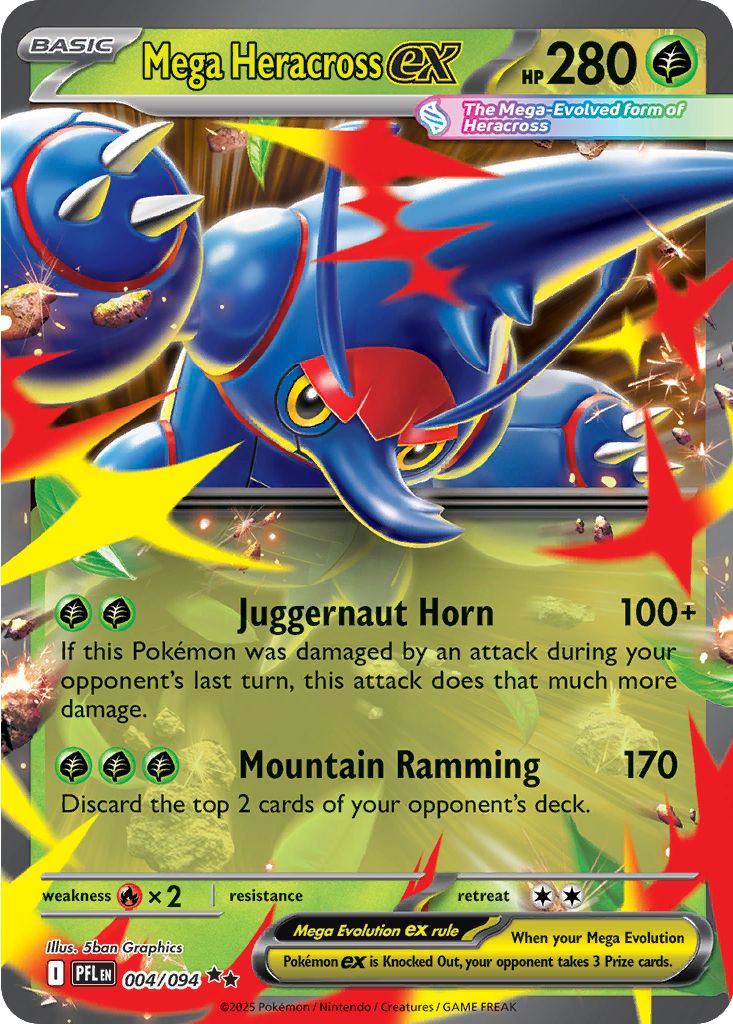 Mega Heracross ex - Phantasmal Flames 004/094
