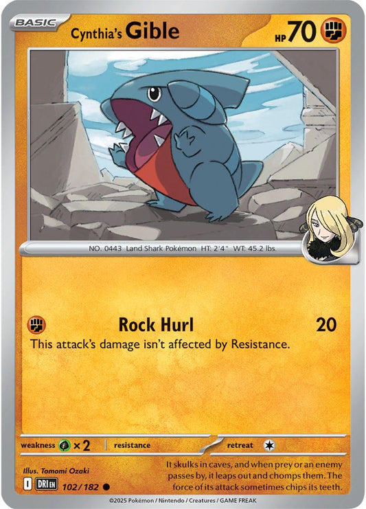 Cynthia's Gible - Destined Rivals 102/182