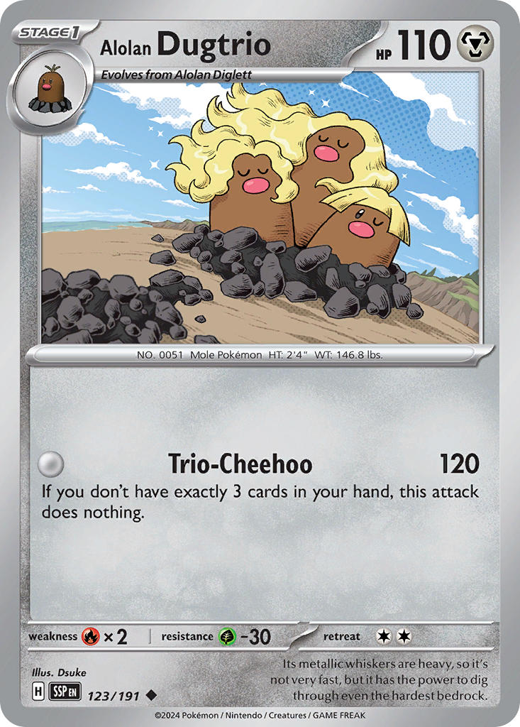 Alolan Dugtrio - Surging Sparks 123/191