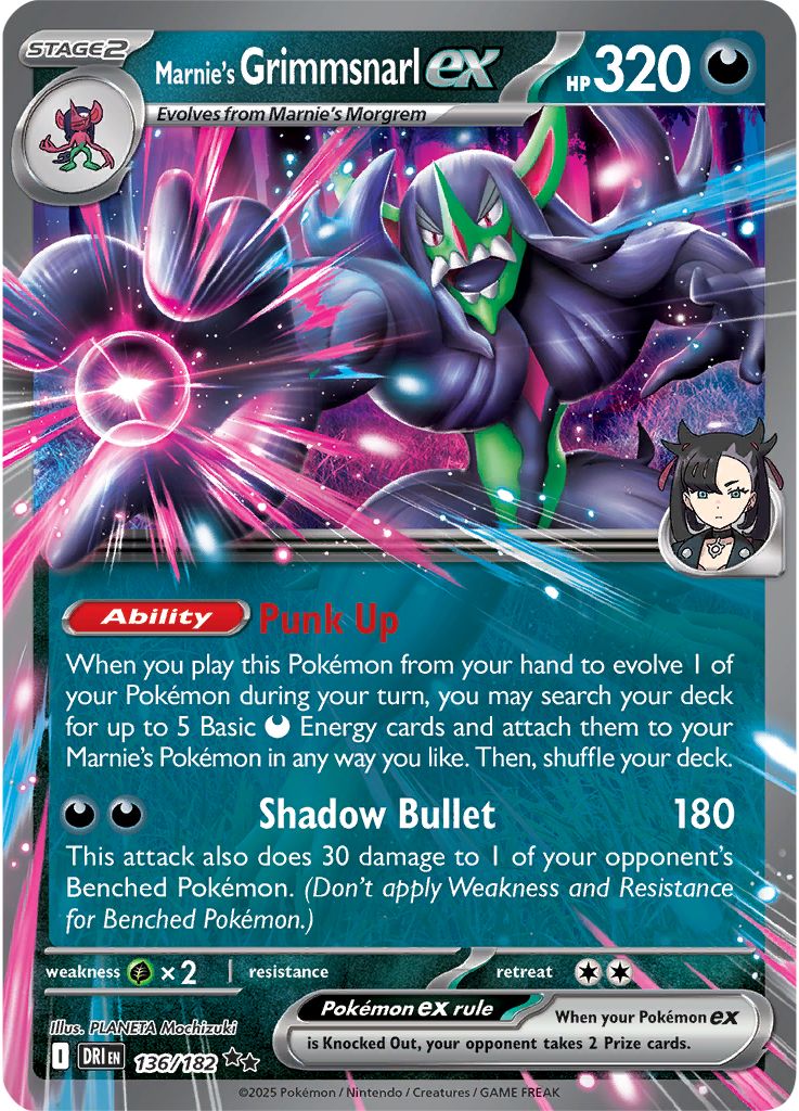 Marnie's Grimmsnarl ex - Destined Rivals 136/182