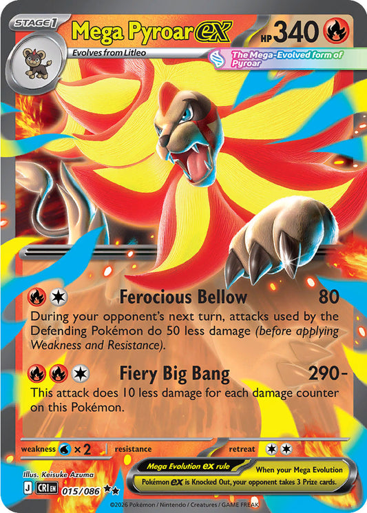 Mega Pyroar ex - Chaos Rising 015/086