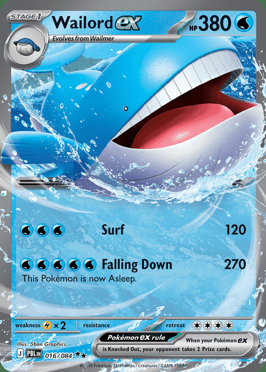 Wailord ex - Pitch Black 016/084