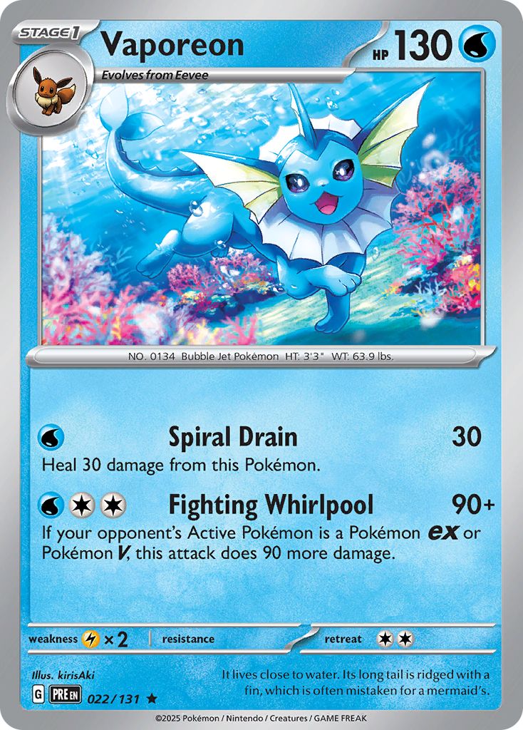 Vaporeon - Prismatic Evolutions 022/131