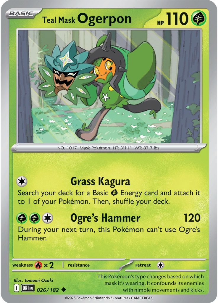 Teal Mask Ogerpon - Destined Rivals 026/182