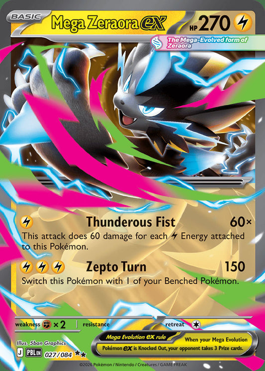 Mega Zeraora ex - Pitch Black 027/084
