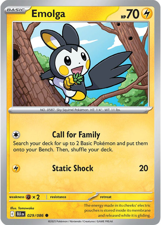 Emolga - Black Bolt 029/086