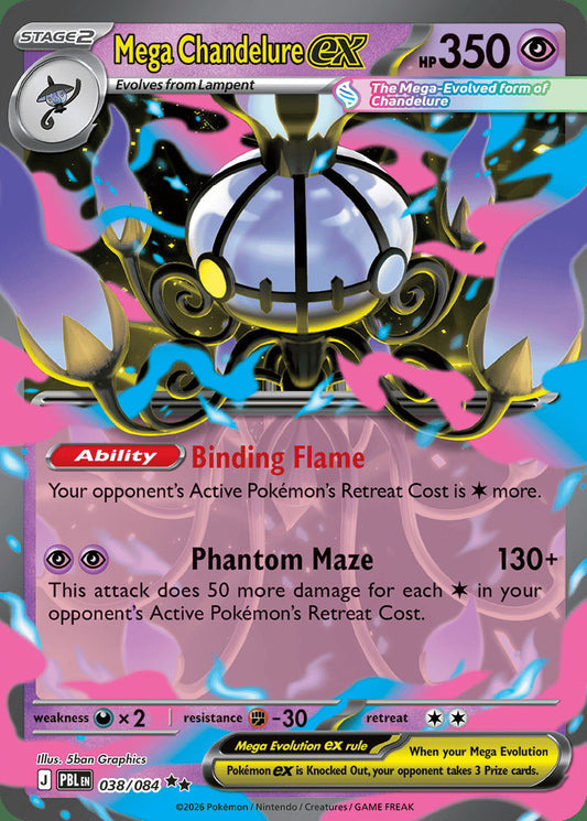 Mega Chandelure ex - Pitch Black 038/084