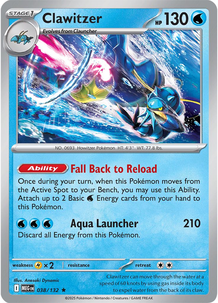 Clawitzer - Mega Evolution 038/132
