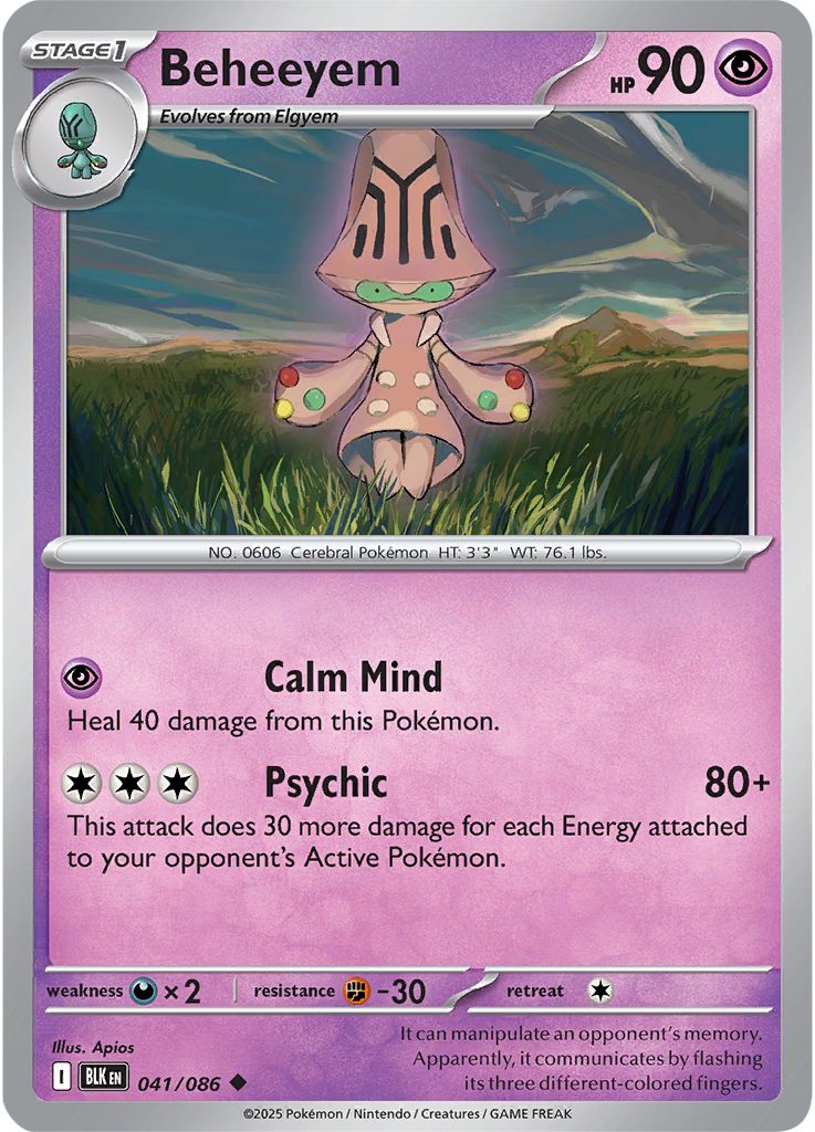 Beheeyem - Black Bolt 041/086