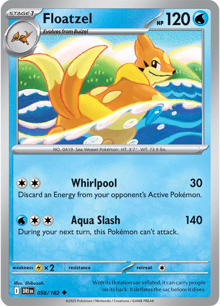 Floatzel - Destined Rivals 058/182