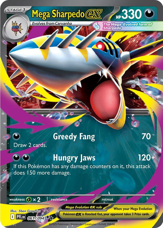 Mega Sharpedo ex - Phantasmal Flames 061/094