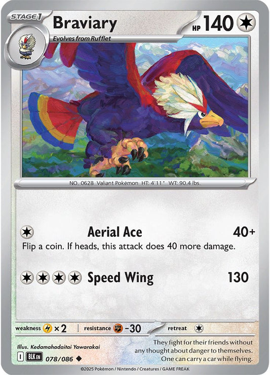 Braviary - Black Bolt 078/086