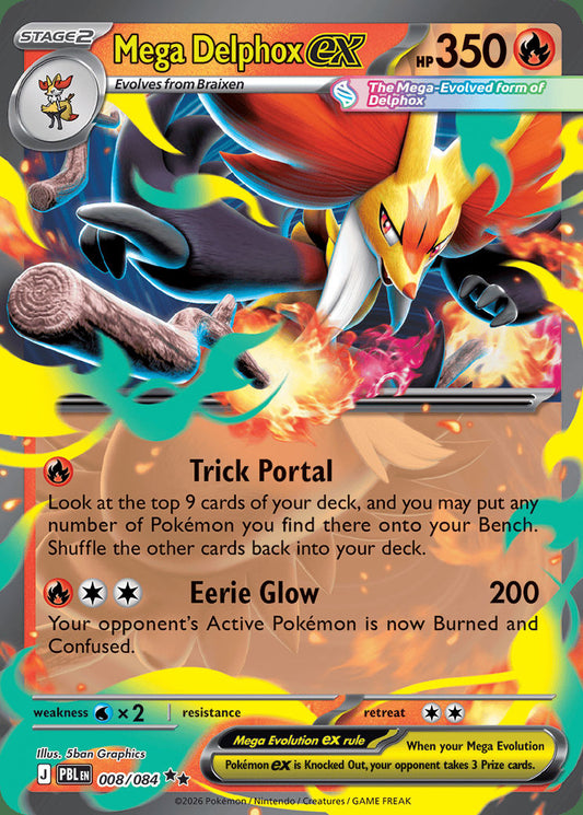 Mega Delphox ex - Pitch Black 008/084